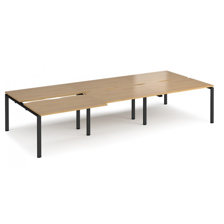 Adapt 1600mm Deep Sliding Top Triple Back to Back Bench Desk